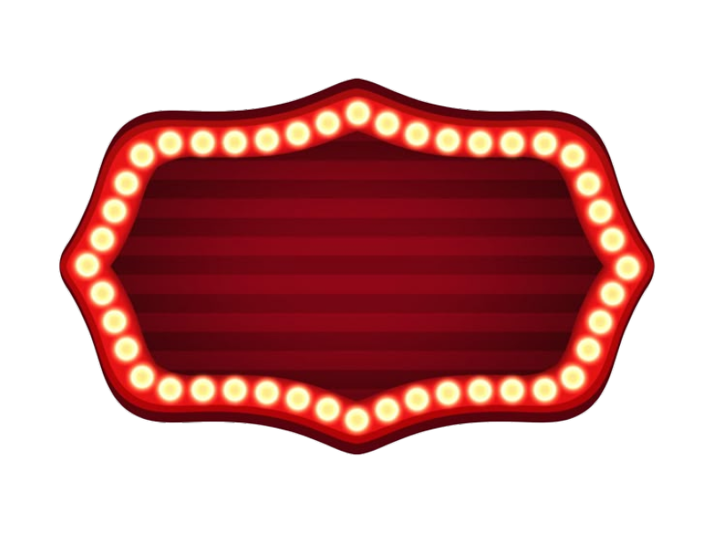 Vintage marquee lightbulb title sign